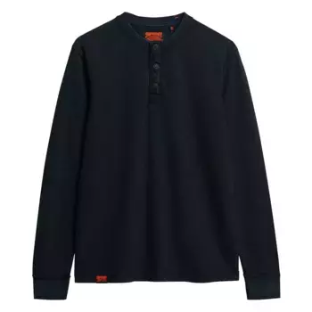 Лонгслив Superdry Vintage Textured Grandad, синий