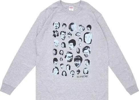Лонгслив Supreme Faces Long-Sleeve Tee 'Heather Grey', серый
