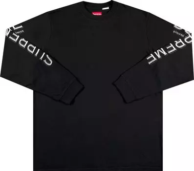 Лонгслив Supreme Intarsia Sleeve Long-Sleeve Top 'Black', черный