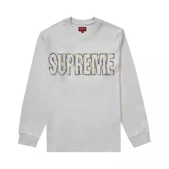 Лонгслив Supreme International Long-Sleeve Tee 'White', белый