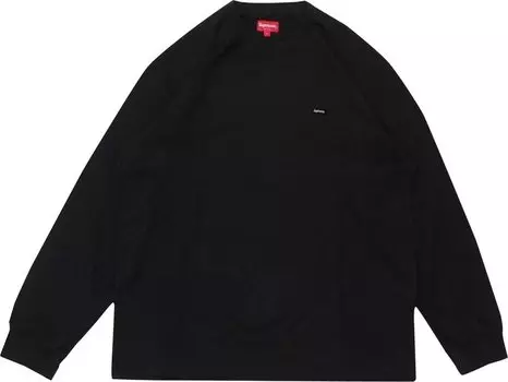 Лонгслив Supreme Small Box Long-Sleeve Tee 'Black', черный