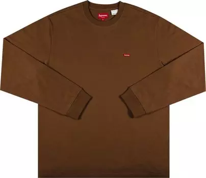 Лонгслив Supreme Small Box Long-Sleeve Tee 'Brown', коричневый