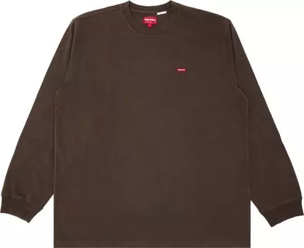 Лонгслив Supreme Small Box Long-Sleeve Tee 'Brown', коричневый