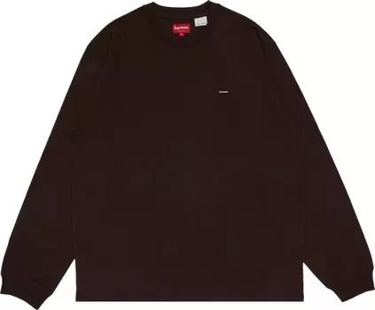 Лонгслив Supreme Small Box Long-Sleeve Tee 'Dark Brown', коричневый