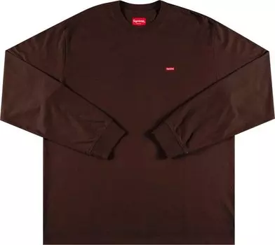 Лонгслив Supreme Small Box Long-Sleeve Tee 'Dark Brown', коричневый