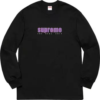 Лонгслив Supreme The Real Shit Long-Sleeve Tee 'Black', черный