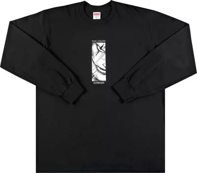 Лонгслив Supreme x The Crow Long-Sleeve Tee 'Black', черный