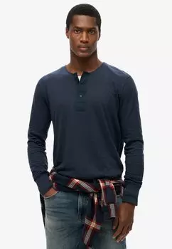 Лонгслив THE MERCHANT STORE - GRANDAD LIGHTWEIGHT Superdry, синий