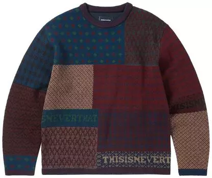 Лонгслив thisisneverthat Block Knit Long-Sleeve 'Multicolor', разноцветный