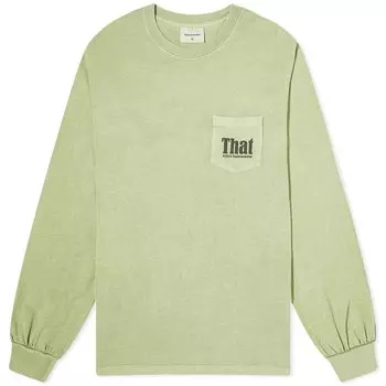 Лонгслив Thisisneverthat That Pocket, оливковый