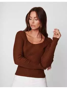 Лонгслив Threadbare, коричневый