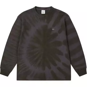 Лонгслив Tie Dye Waffle Long Sleeve PALACE, черный