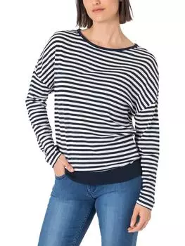 Лонгслив Timezone, цвет wei/dunkelblau