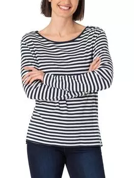 Лонгслив Timezone, цвет wei/dunkelblau