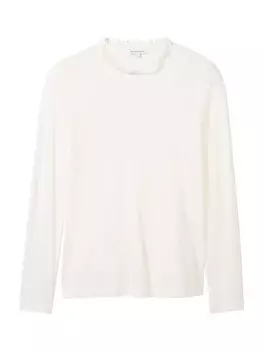Лонгслив Tom Tailor, белый