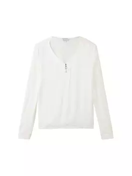 Лонгслив Tom Tailor, белый