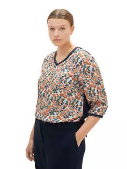 Лонгслив Tom Tailor Longsleeve, цвет Bunt/Schwarz