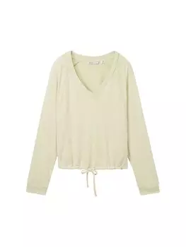 Лонгслив Tom Tailor, светло-зеленый