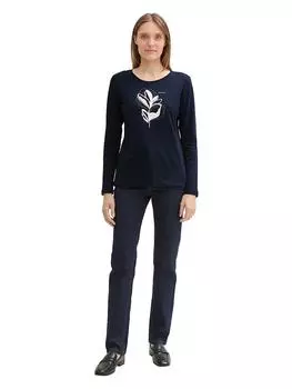 Лонгслив Tom Tailor, темно-синий