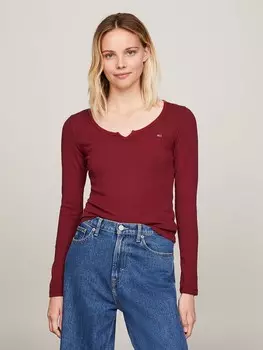 Лонгслив Tommy Hilfiger, бордо