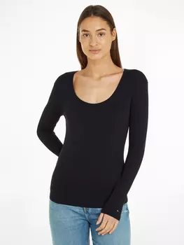 Лонгслив Tommy Hilfiger, черный