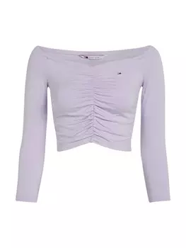 Лонгслив Tommy Hilfiger ESSENTIA, фиолетовый
