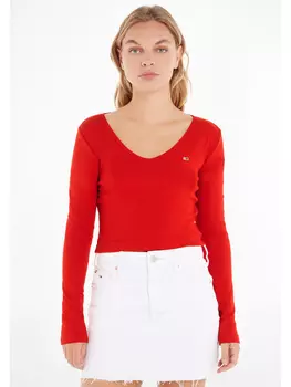 Лонгслив Tommy Hilfiger, красный