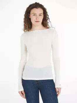 Лонгслив Tommy Hilfiger, кремовый