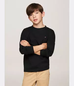 Лонгслив Tommy Hilfiger Regular Fit, черный