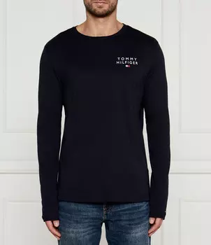 Лонгслив Tommy Hilfiger Regular Fit, темно-синий