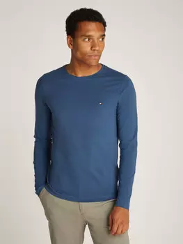 Лонгслив Tommy Hilfiger Slim Fit stretch, синий