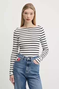 Лонгслив Tommy Jeans, белый