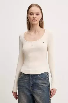 Лонгслив Tommy Jeans, бежевый