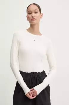 Лонгслив Tommy Jeans, бежевый