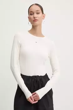 Лонгслив Tommy Jeans, бежевый