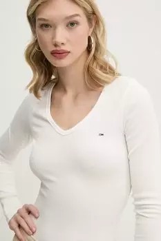 Лонгслив Tommy Jeans, бежевый