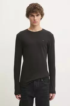 Лонгслив Tommy Jeans, черный