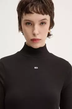 Лонгслив Tommy Jeans, черный