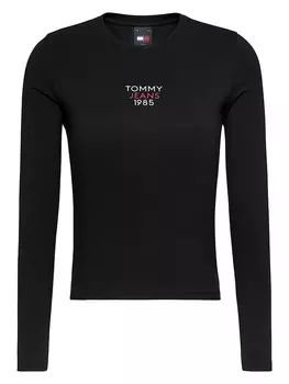 Лонгслив TOMMY JEANS, черный