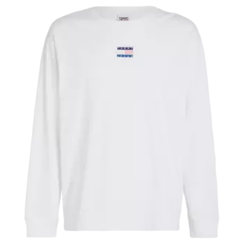 Лонгслив Tommy Jeans Collegiate, белый