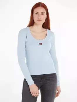 Лонгслив TOMMY JEANS, голубой