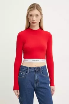 Лонгслив Tommy Jeans, красный