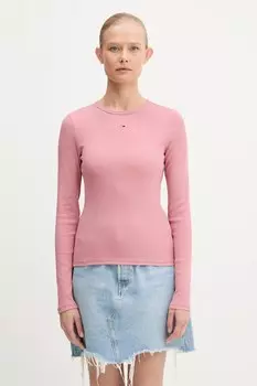 Лонгслив Tommy Jeans, оранжевый