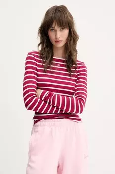 Лонгслив Tommy Jeans, розовый