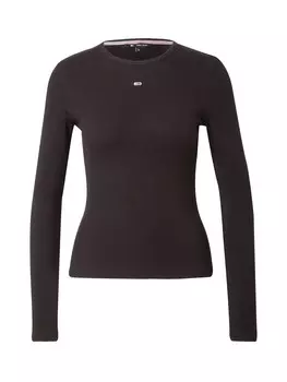 Лонгслив Tommy Jeans Shirt ESSENTIAL, черный