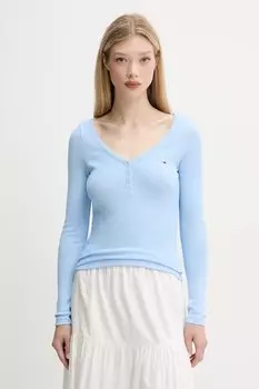 Лонгслив Tommy Jeans, синий