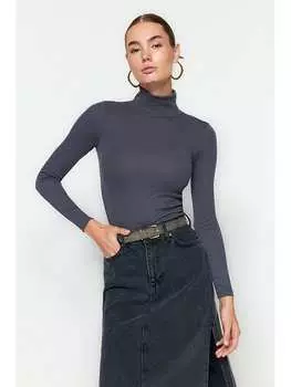 Лонгслив trendyol, антрацит