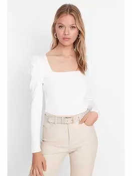 Лонгслив trendyol, белый