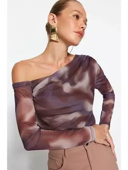 Лонгслив trendyol, бордо