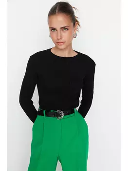 Лонгслив trendyol, черный